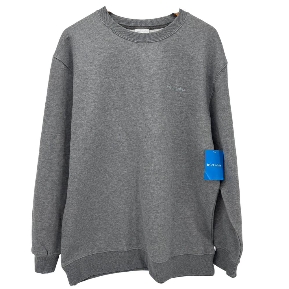Columbia Sweatshirt Grayโ Mens XL Crew Neck Pullover Hart Mountain II NEW